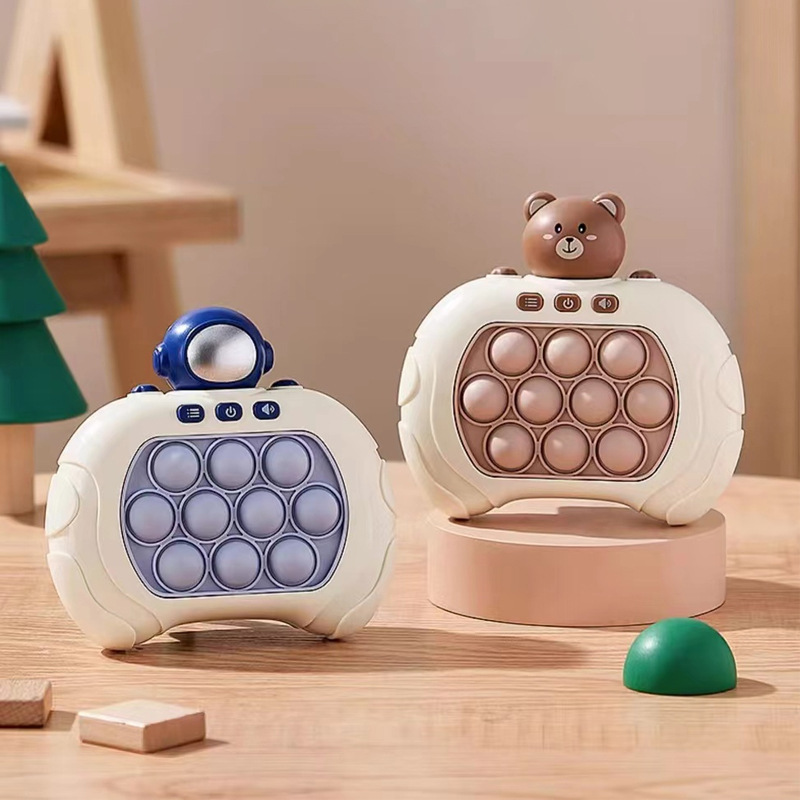 Empuje de mano música educación temprana rompecabezas juego de empuje rápido descompresión lindo ratón golpeando la máquina entrada juguete de prensa