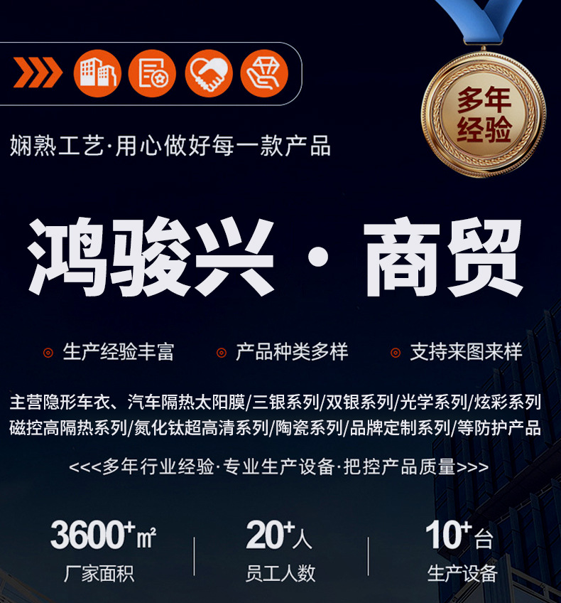 Double Silver series car window tint film, thickened for enhanced heat insulation, available for wholesale from the manufacturer; sun protection and privacy film for front and rear side windows
