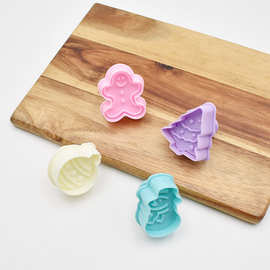 现货弹簧圣诞蛋糕装饰压模塑料饼干模塑料按压饼干切印花烘焙工具