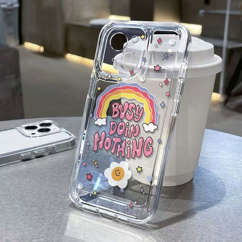 Funda protectora para iPhone 16 15 14 13 12 11 Pro Promax Plus Arcoíris Inglés 16Plus Funda para iPhone15PROMAX Nueva 14/13/12/11 Suave_voghion.com