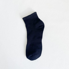 Black Mid-Calf Compression Sport Socks for Men, Cotton Outdoor Running, Factory Wholesale