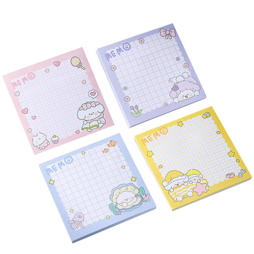 Korean version Instagram big ears dog memo sticky notes high-quality planner notebook sticky pads with adhesive Japanese style memo book