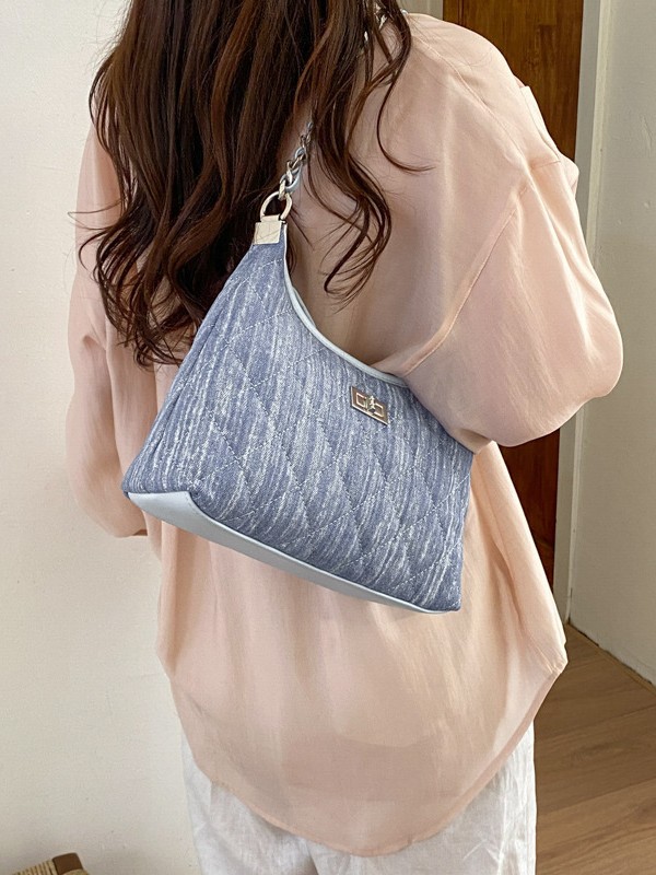 Bolso de cadena de diamante de alta calidad para mujeres 2026 nueva moda pequeña fragancia mochila de hombro de viaje simple bolsa de mano