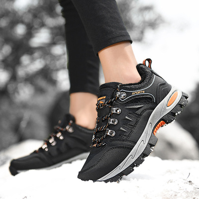 Cross border outdoors Large Lovers' shoes 2021 Autumn and winter new pattern Walking shoes With cotton keep warm Men's Shoes motion Climbing shoes