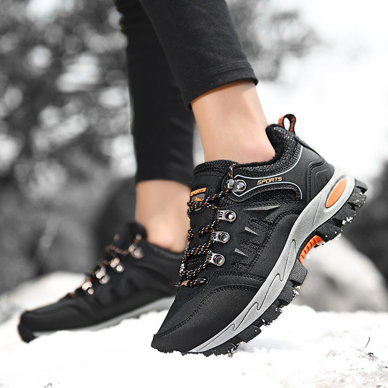 Cross border outdoors Large Lovers' shoes 2021 Autumn and winter new pattern Walking shoes With cotton keep warm Men's Shoes motion Climbing shoes