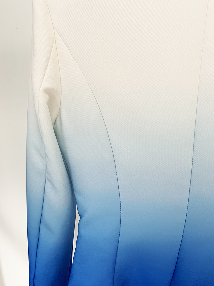 GraceChic Cross-Border In-Stock 2025 New Fashionable Gradient Slim Fit Suit With Flared Trousers Two-Piece Set_voghion.com