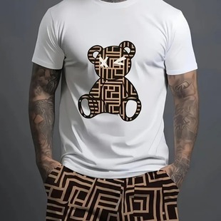 Summer Casual suit Men's Short-sleeved T-shirt Sports Shorts Two-piece Tile Bear Icon ME2-MA1