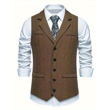 L 19228 Men's Tweed Vest with Chain �������� �羳ŷ��