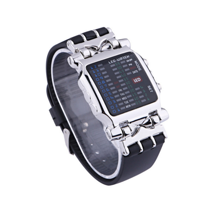 Nuevo Comercio exterior comercio electrónico Venta caliente binario LED reloj electrónico creativo cangrejo reloj estudiante LED cangrejo reloj
