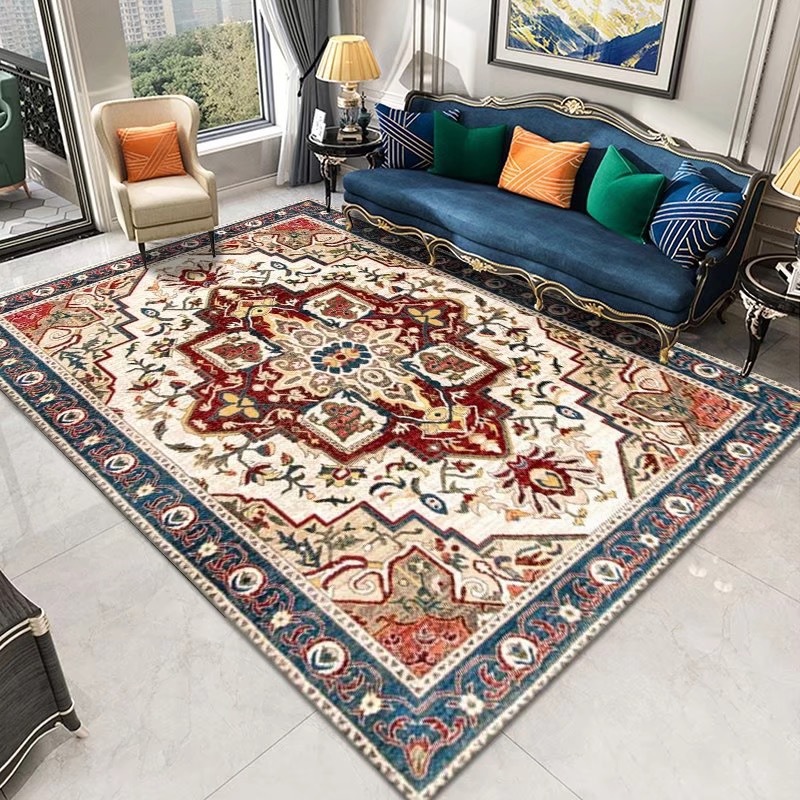 Transfronterizo de estilo bohemio marroquí lavable alfombra máquina lavable patrón tribal alfombra plegable