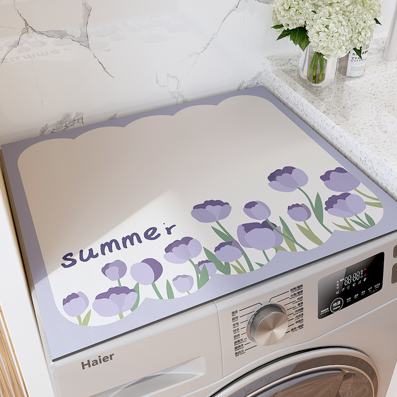 Procesamiento personalizado de lavadora de tambores tela de cubierta de polvo de microondas toalla de cuero cojín de cubierta de refrigerador sin lavado impermeable