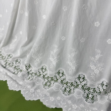 立体双边定位绣花布桌布台布日韩田园服饰花边布装饰服装制衣面料
