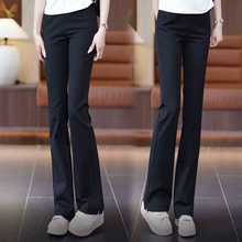 微喇裤女春秋2025新款百搭时尚休闲裤子高腰修身加绒冬季喇叭裤