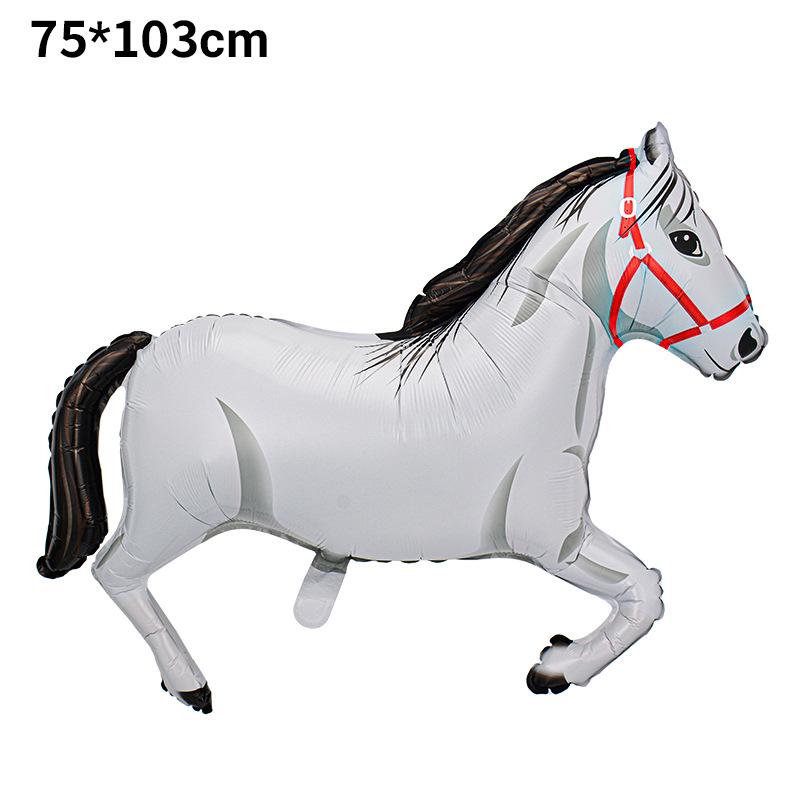 Globos de aluminio con motivos de caballos para decoraciones temáticas de vaqueros y del oeste, carreras de caballos y decoraciones para fiestas. image 11