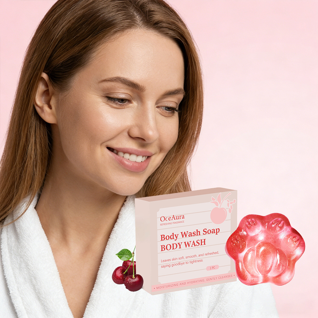 OceAura 樱桃保湿沐浴皂  日常温和清洁滋润肌肤保湿补水身体皂