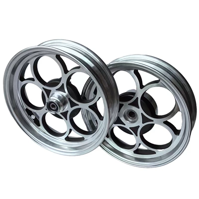 Motorcycle wheel hub: Yamaha 100 Scooter Dio50 Aluminum - 10inch-five-ring-dio-black-front-wheel-disc-brake-rear-wheel-95-drum-brake-set