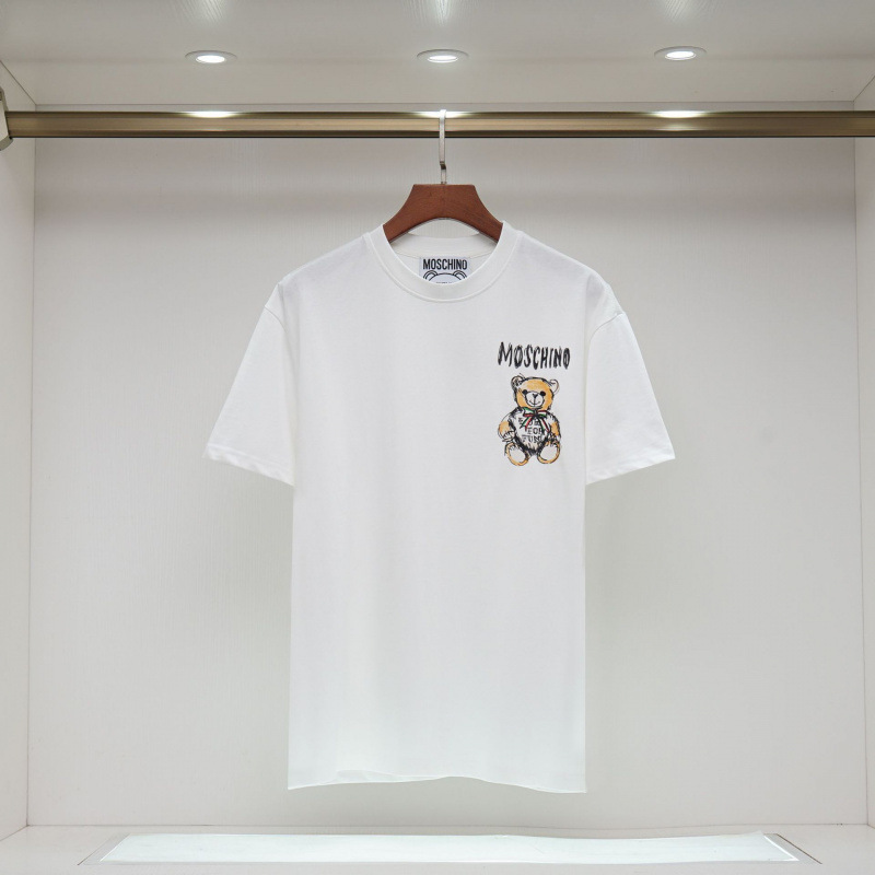 2025 春夏新作メンズカジュアルラウンドネック半袖 T シャツ中空刺繍クマ文字ルーズで多用途|undefined
