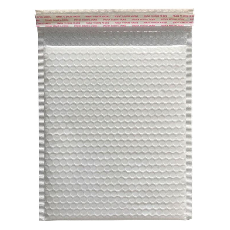Bolsa de envoltura de burbuja de película nacarada compuesta blanca espuma coextruida engrosada bolsa a prueba de golpes embalaje de ropa bolsa de autosellado