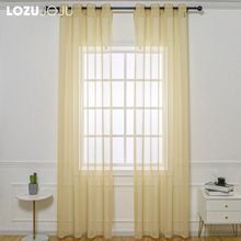 現代簡約素色窗紗透光不透人卧室客廳窗簾窗紗紗簾成品批發可跨境