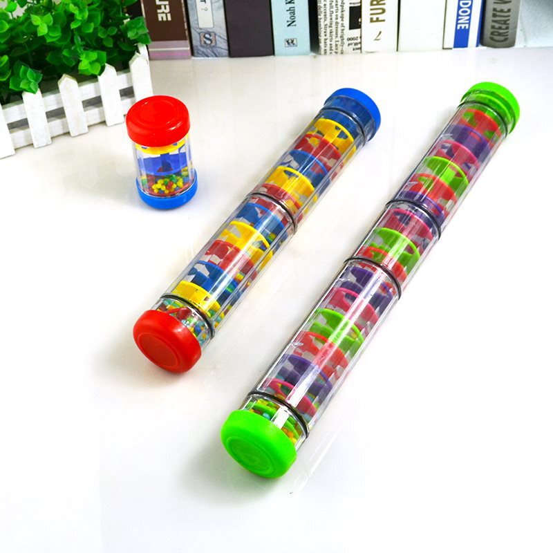 Orff Musical Instrument Rain Sounder Kindergarten Teaching Aids Rainbow Stick Simulates Rain Sound Tube Hourglass Sound Tube Kidsren's Toys