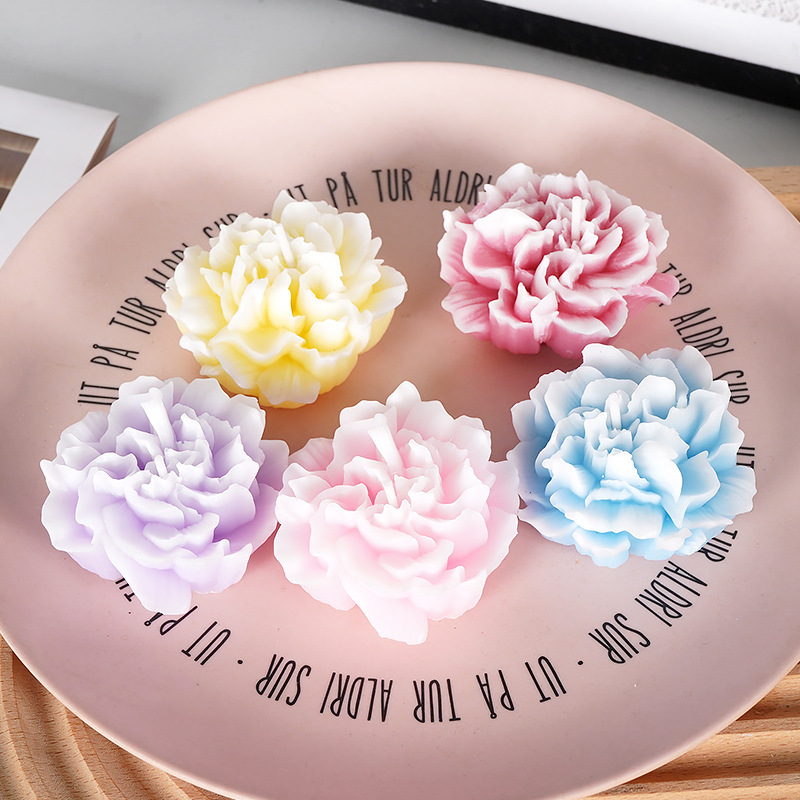 Wedding accompaniment gift box creative shape carnation flower scented candle ornament birthday gift girl atmosphere sense