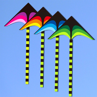 Weifang Kite Wholesale Foreign Trade Hongyun Prairie Kite 2 M 2.8 m Prairie Rainbow Triangle Breeze Easy to Fly