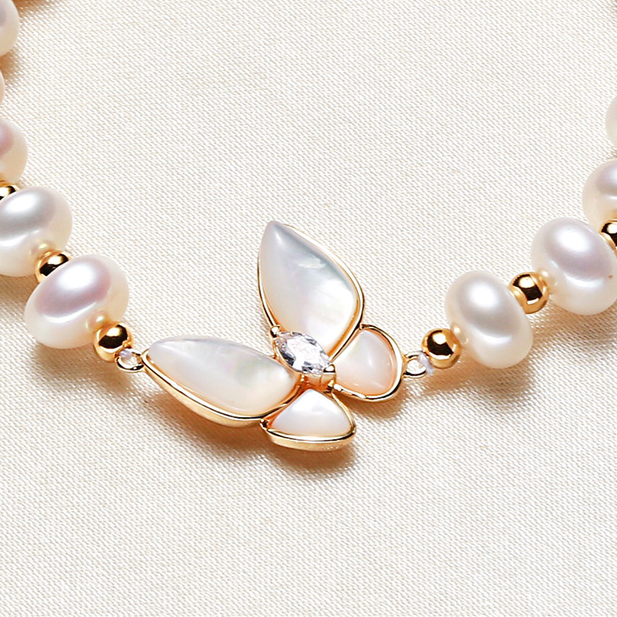 Anniversary, Business Occasion Freshwater Pearl, Copper Material Freshwater Pearl Copper Bracelets