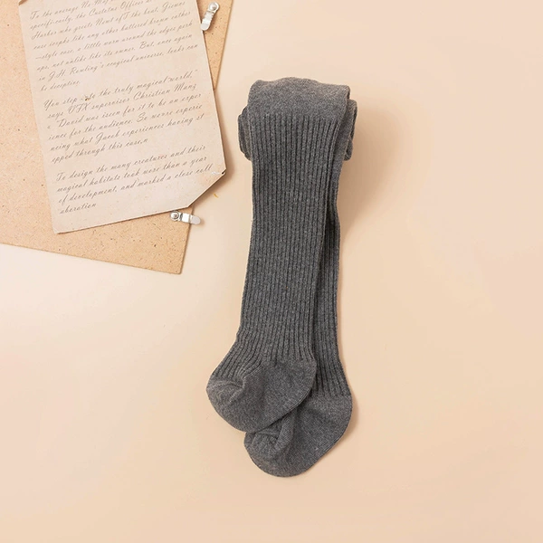 Dark gray striped pantyhose