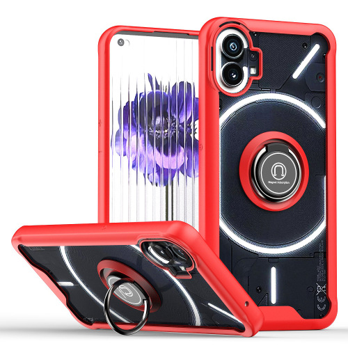 Cross-border applicable Nothing Phone 1 case with QiShadow generation anti-fall magnetic suction stand, solid color protective cover