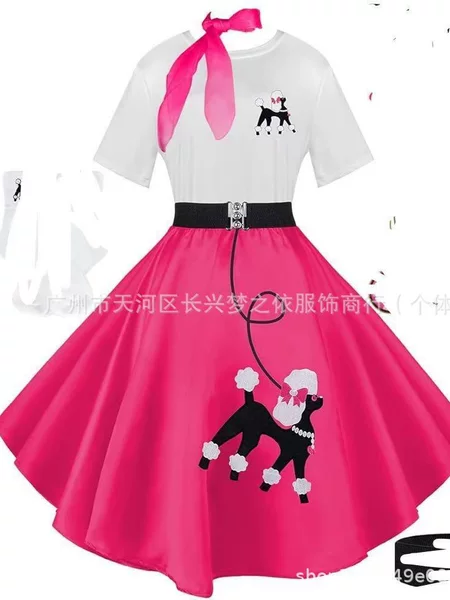 Amazon 1950 s Ladies Poodle Skirt Halloween Party Costumes