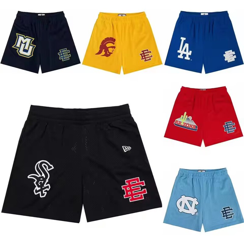 New Summer Eric Emmanuel Ee Basic Mesh Short Classic Printed Sports Shorts Men's Basketball Sports Rest