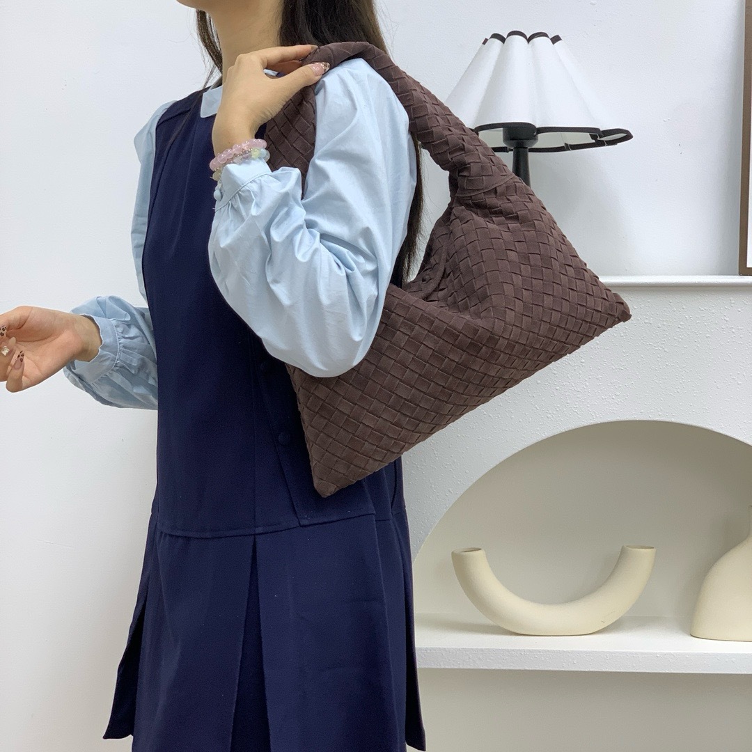 2024 Autumn/Winter New Genuine Leather Suede Women's Bag Large Capacity Hobo Shoulder Handbag - Thumbnail 3