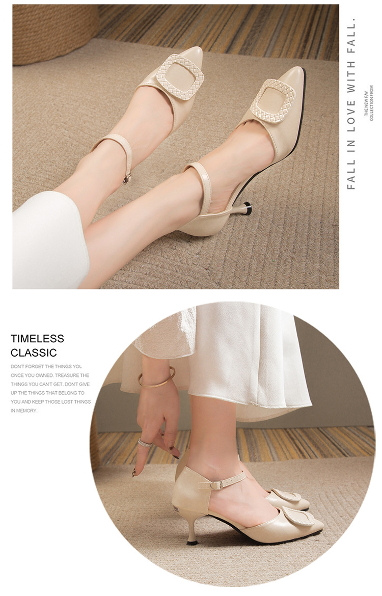 Women's Elegant Solid Color Point Toe High Heel Sandals display picture 1
