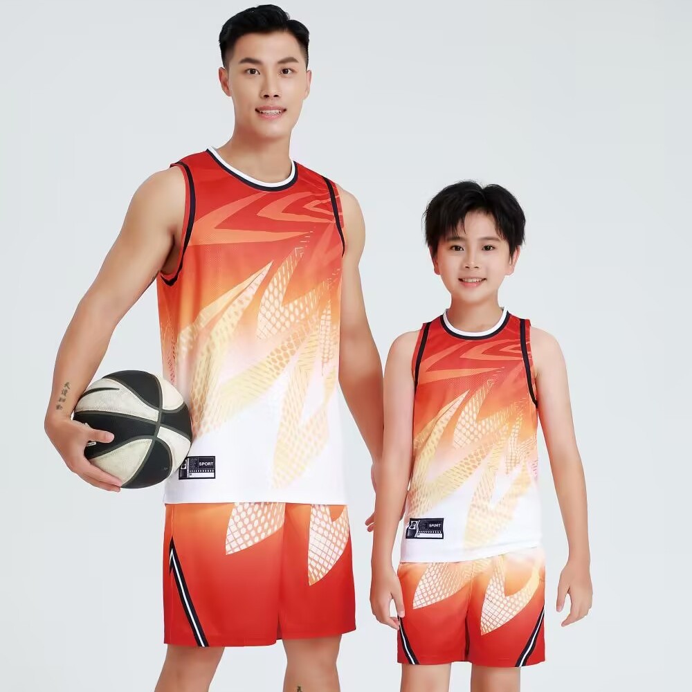 Basketball Uniform Suit for Boys and Girls Printed College Game Sports Team Uniform Youth Team Printed Training Uniform Jersey