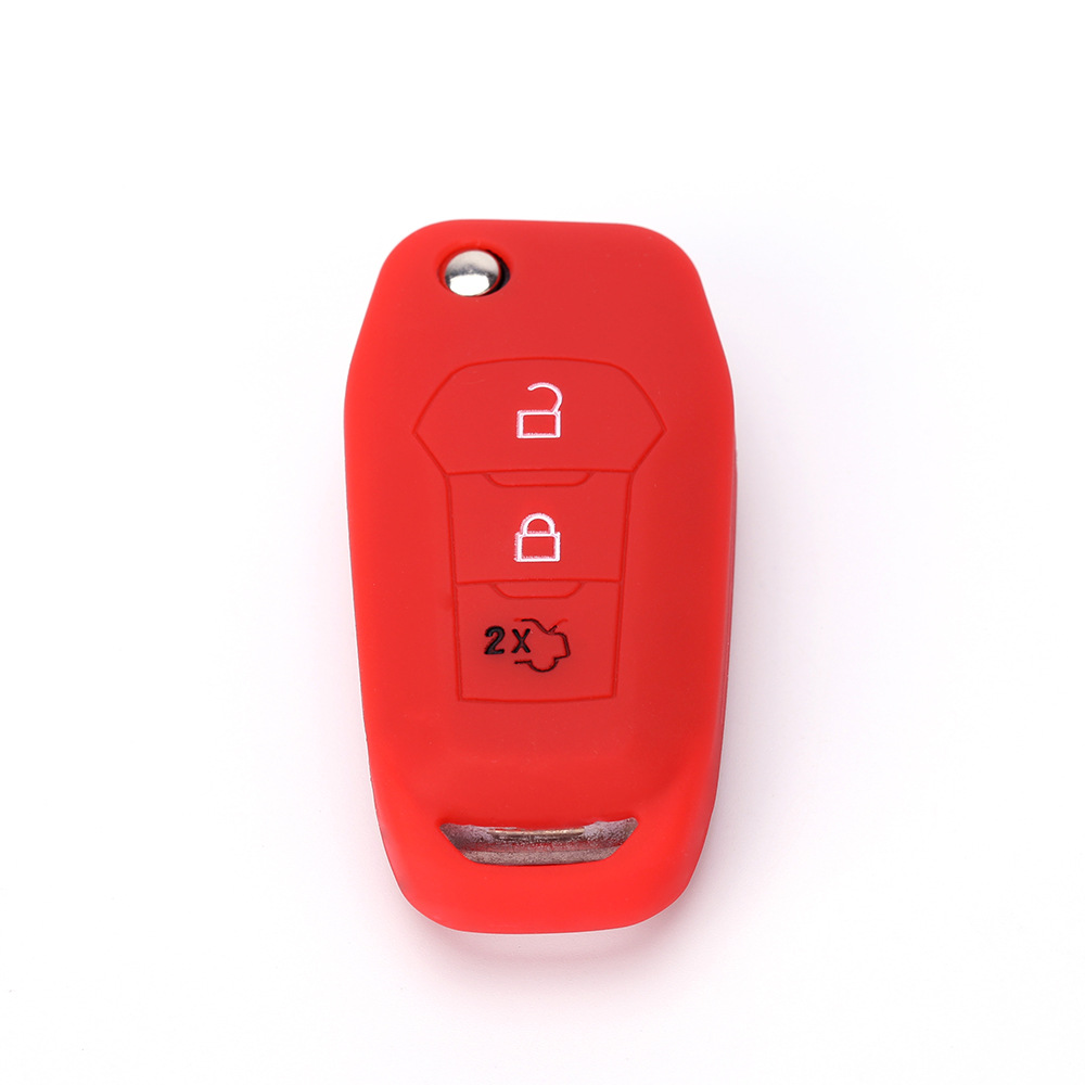 Silicone Key Cover for Ford Focus Mondeo 3-Button Folding Key