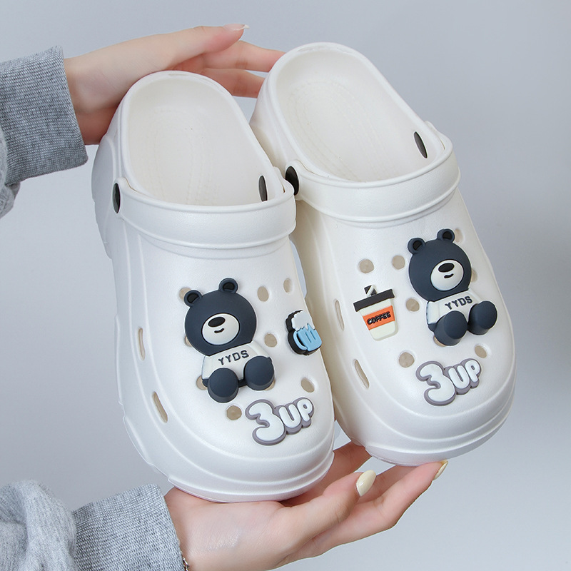 Women's Summer Outer Wear Non-Slip Shoes with a Sense of Stepping on Shit, New Eva Toe-Toe Soft Thick-Soled Sandals for Women