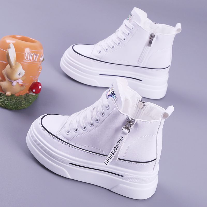 Universal casual shoes platform with zipper with hidden heel