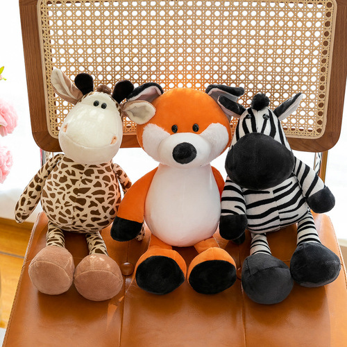 Factory direct sales cross-border forest animal doll plush toy jungle three brothers pillow cute rabbit doll