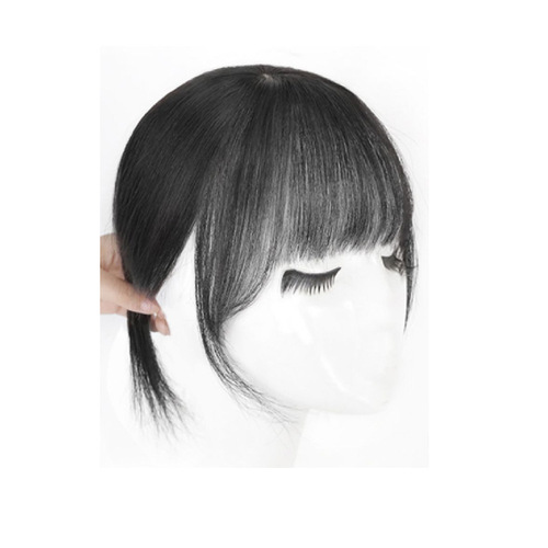 Factory 3D French air bangs wig for women chemical fiber head replacement seamless breathable wig to cover white hair fake bangs