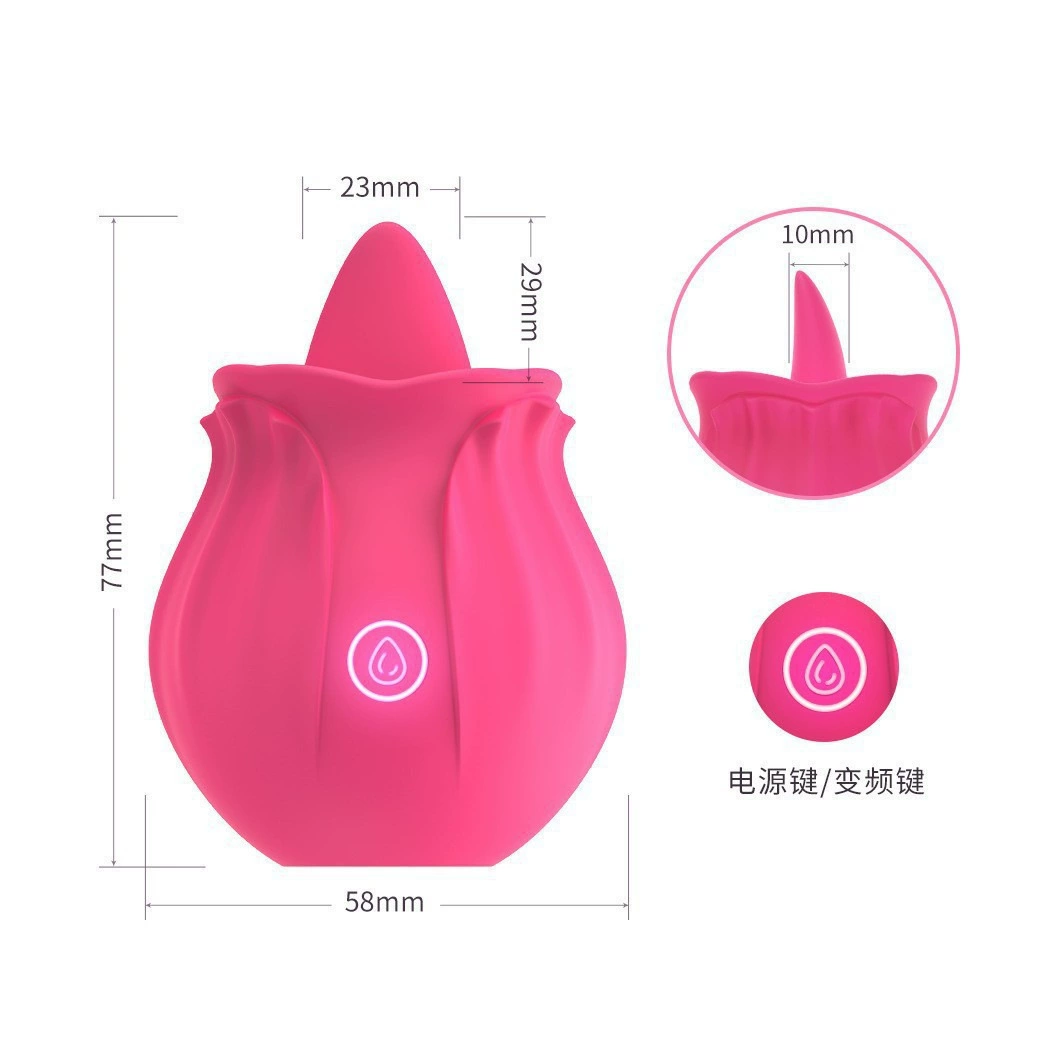 Explosion Nujiao Rose Jumping Egg Tongue Licking Rose Vibration Baseball Женские мастурбационные игрушки, мастурбация для взрослых, любовные товары
