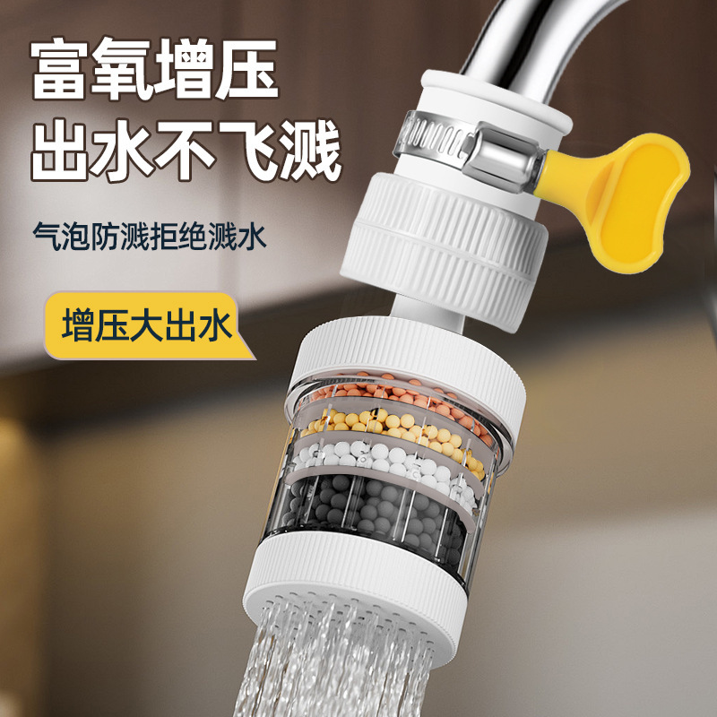 旋转水龙头过滤器家用净化自来水嘴通用防溅延伸花洒厨房滤水器.