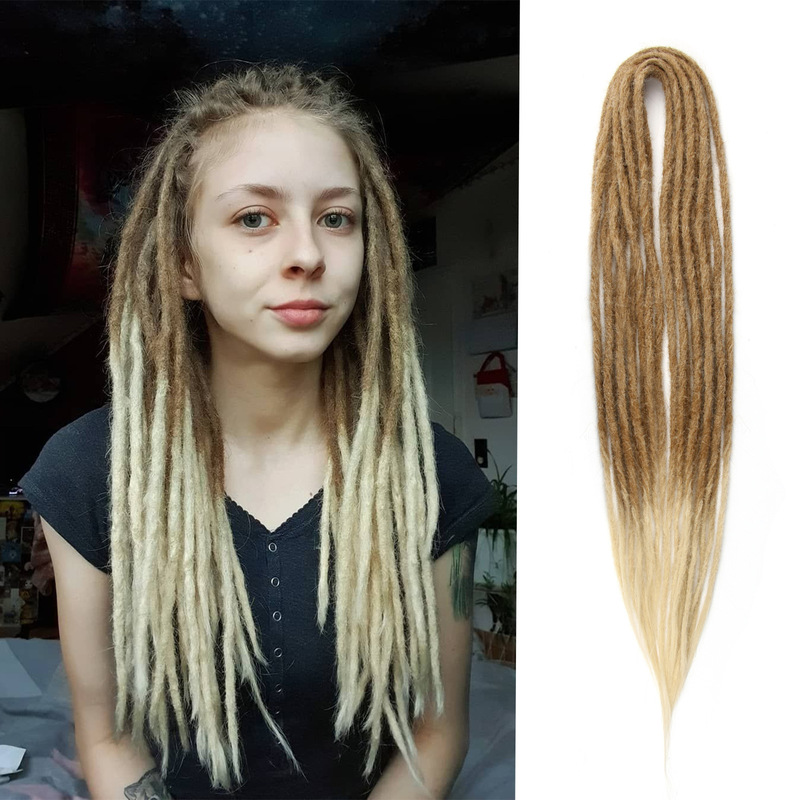 Amazonのベストセラーのヒップホップレゲエヨーロッパとアメリカの黒人ダブルテールドレッドヘア超ロングシングルストラップオン模擬編み込みスタイル|undefined