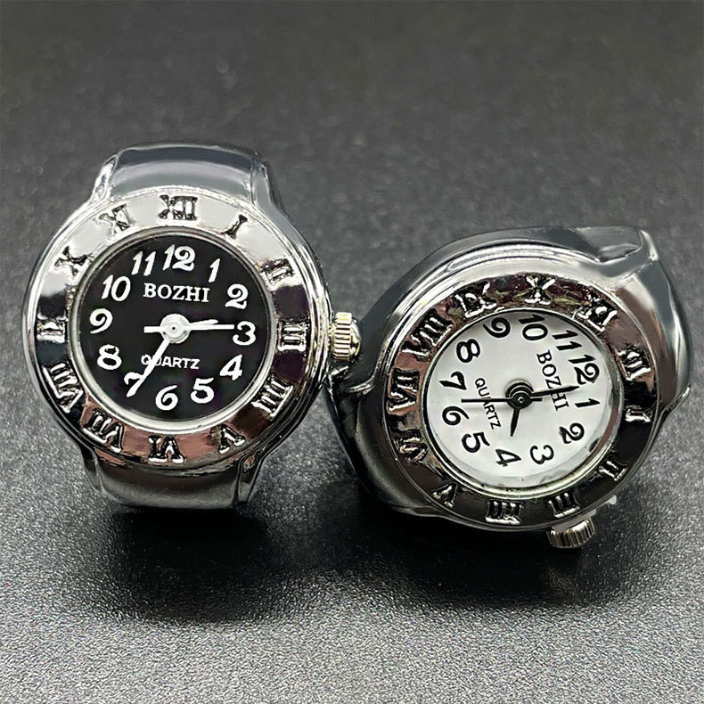 22g Weight Quartz Glass Mirror Material Stainless Steel Strap Material Watch Rings Classification Pointer+Number Display Type Round Dial Shape Daily, Street Occasion Quartz Movement Round Pattern All Seasons Season Unisex Gender Casual Style Casual Round Quartz Watch Rings