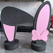 车顶装饰兔耳朵歪耳朵兔子蝴蝶结五菱宏光迷你车顶厂家直销车饰