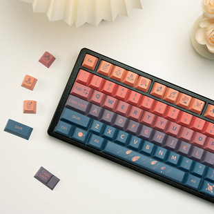 XVX "Градиент цвета Master · Space Orange" пять сторон сублимации оригинальной высоты PBT клавиши 134 клавиши