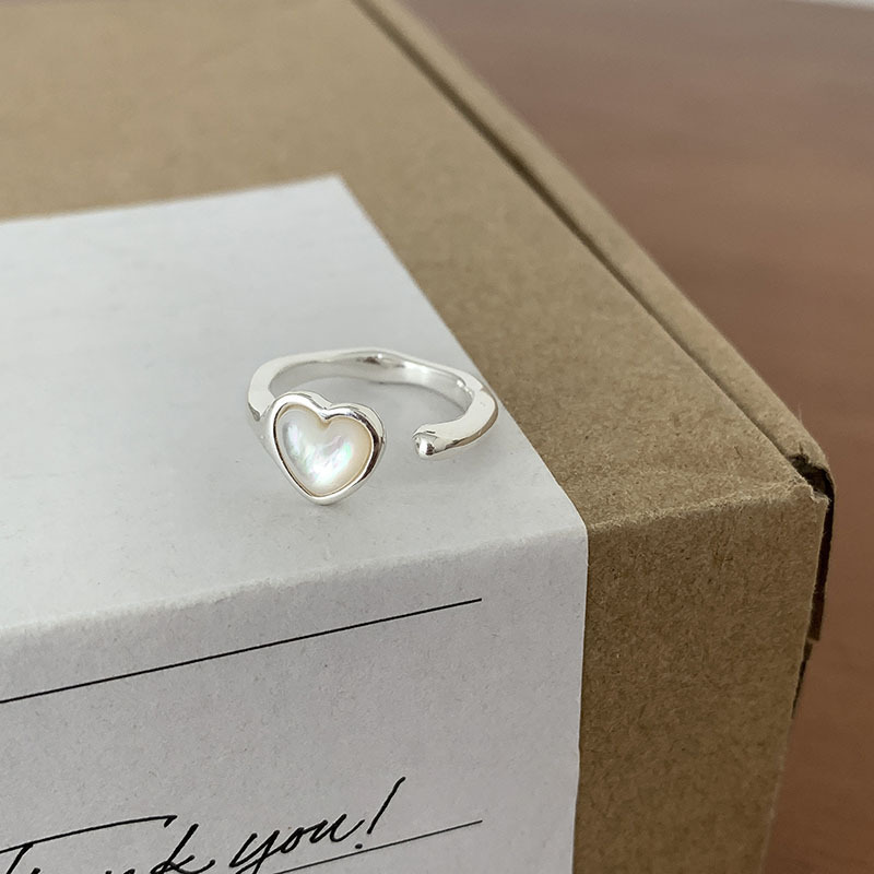 Copper Material Heart Shape Pattern Modern Style Heart Shape Copper Open Rings