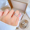 Tide, minimalistic ring stainless steel suitable for men and women, simple and elegant design, on index finger