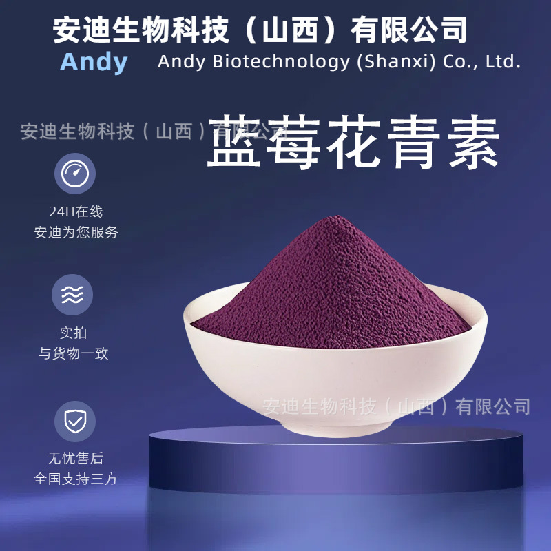 蓝莓花青素35规格含量HPLC蓝莓提取物单体成分发货100克/袋安迪