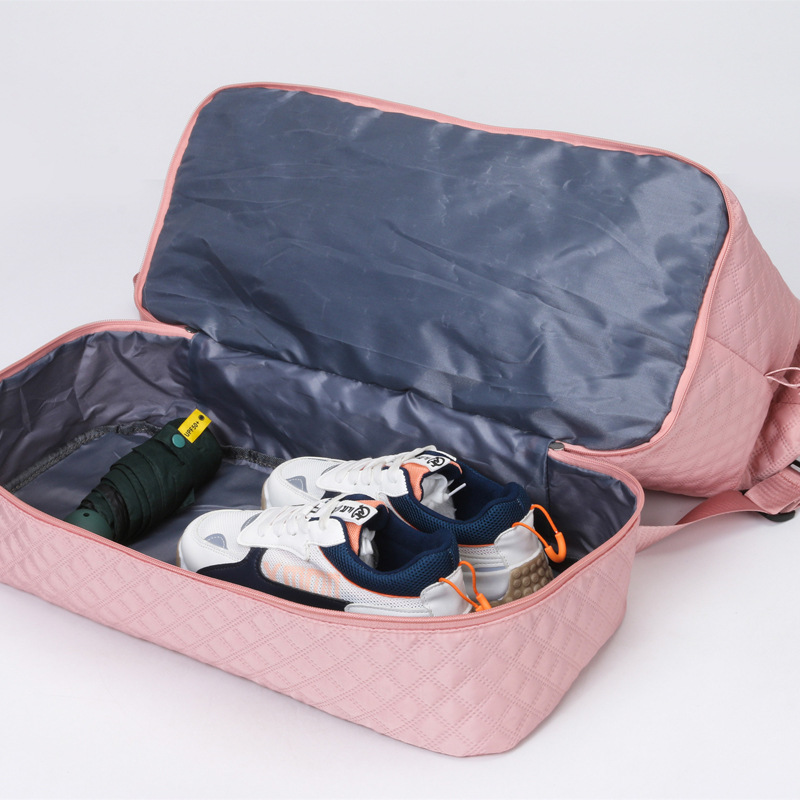 Nueva bolsa de viaje de gran capacidad Lingge Oxford, almacenamiento, expansión, entrega, separación en seco y húmedo, bolsa de fitness de yoga portátil