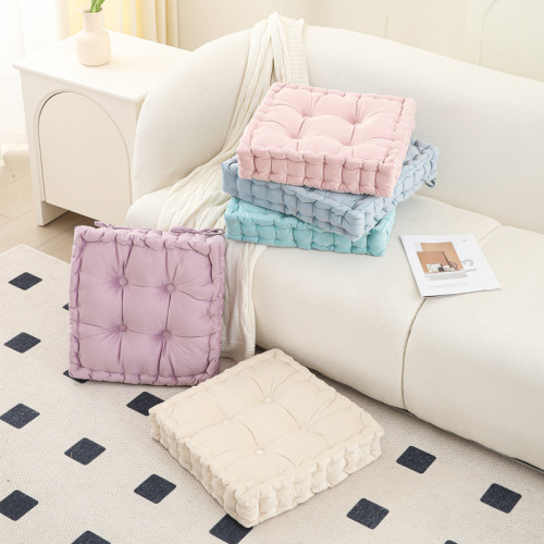 Cross-border Dutch velvet extra thick futon tatami simple office chair cushion backrest sponge fat cushion